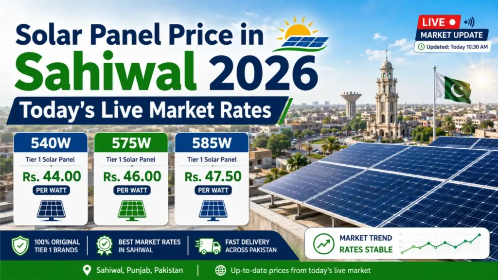 Solar panel price in Pakistan 2026