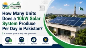 10kW solar system daily units output Pakistan