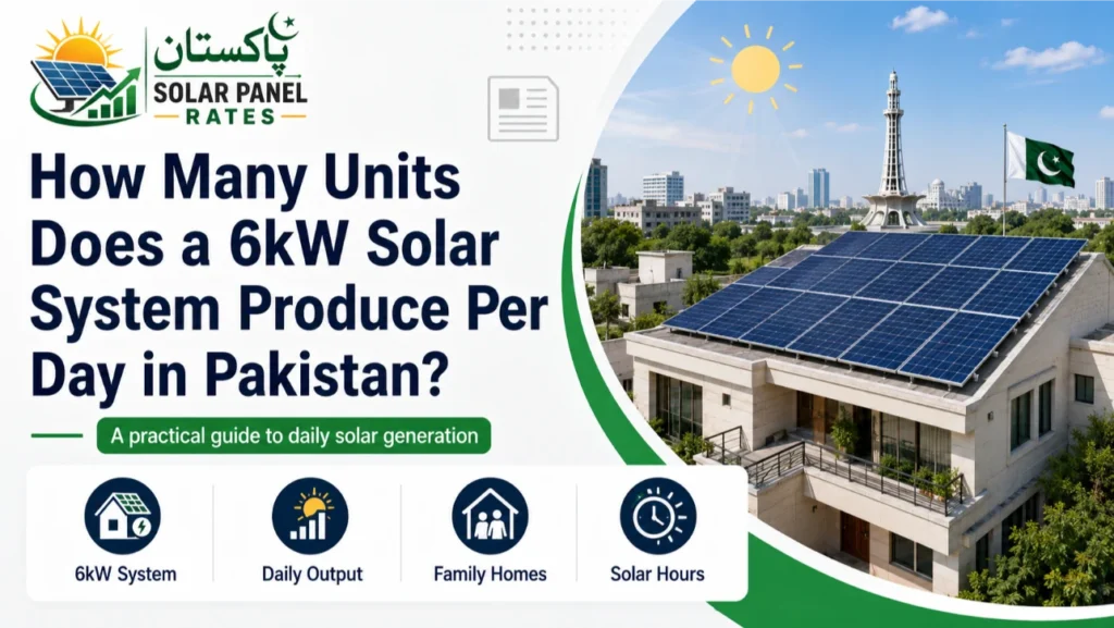 6kW solar system daily units output Pakistan