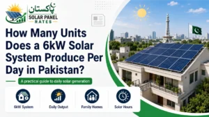 6kW solar system daily units output Pakistan