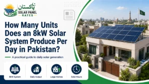 8kW solar system daily units output Pakistan