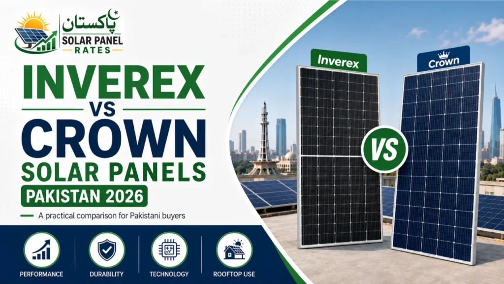Inverex vs Crown solar panels comparison Pakistan 2026