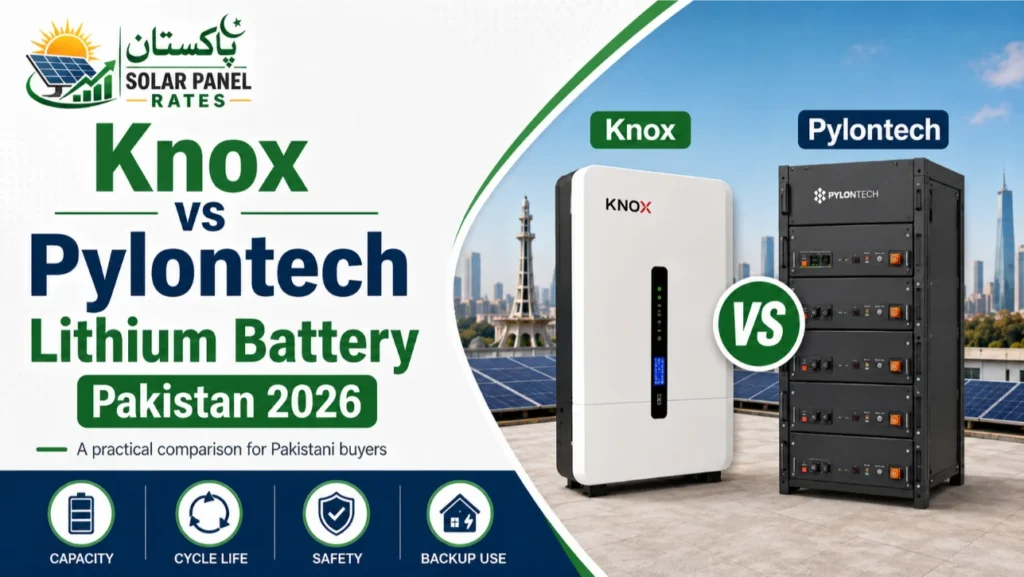 Knox vs Pylontech lithium battery comparison Pakistan 2026