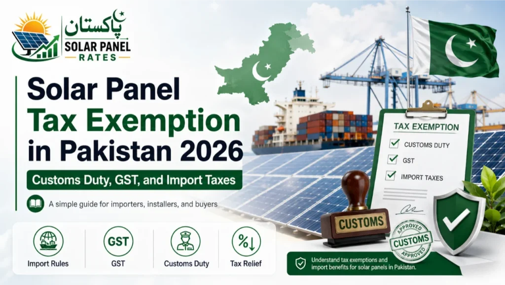 Solar Panel Tax Exemption Pakistan 2026