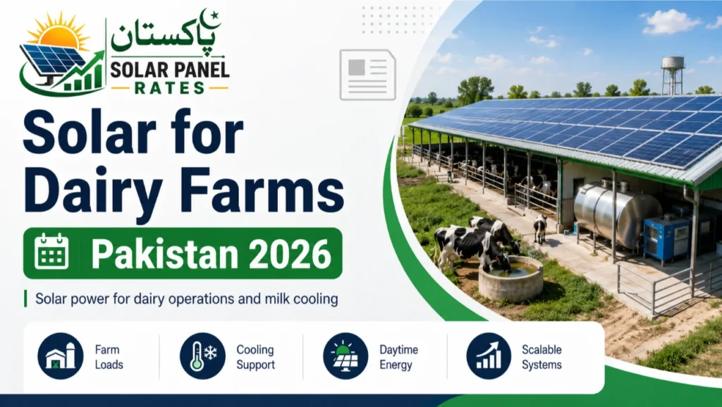 Solar panels for dairy farm Pakistan 2026