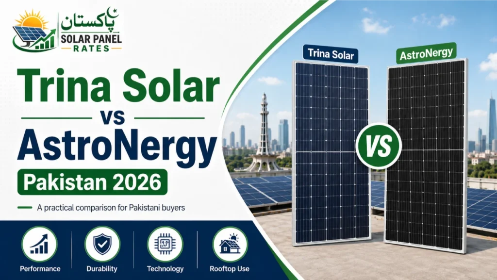Trina Solar vs AstroNergy panels Pakistan 2026 comparison