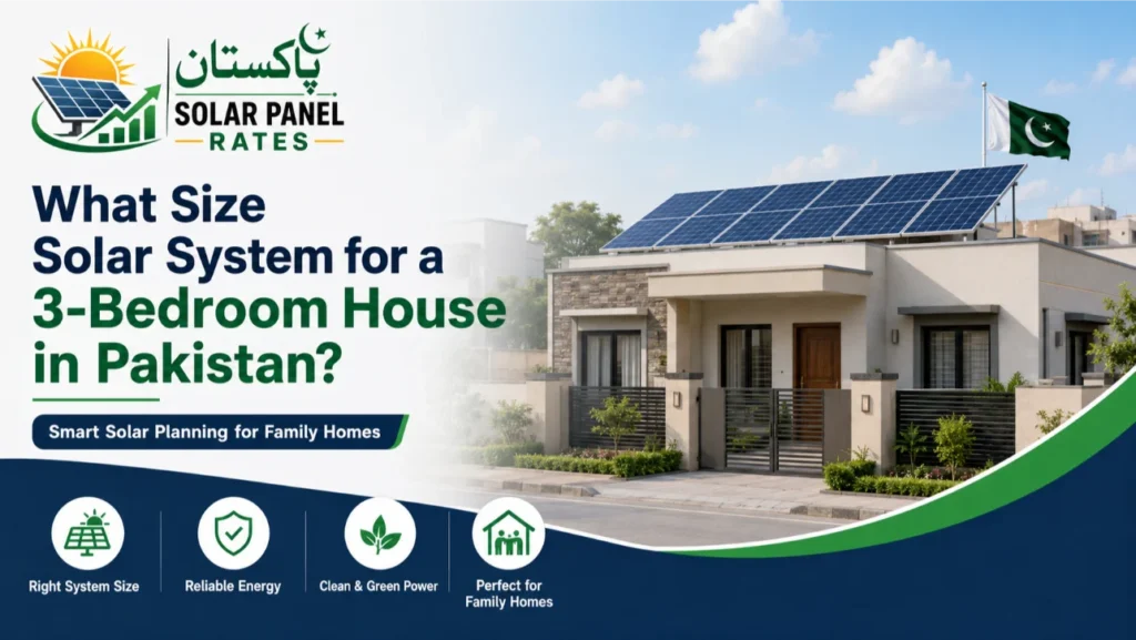 Solar system size 3 bedroom house Pakistan