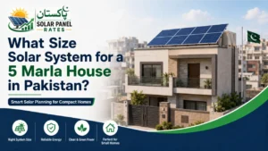 Solar system size 5 marla house Pakistan